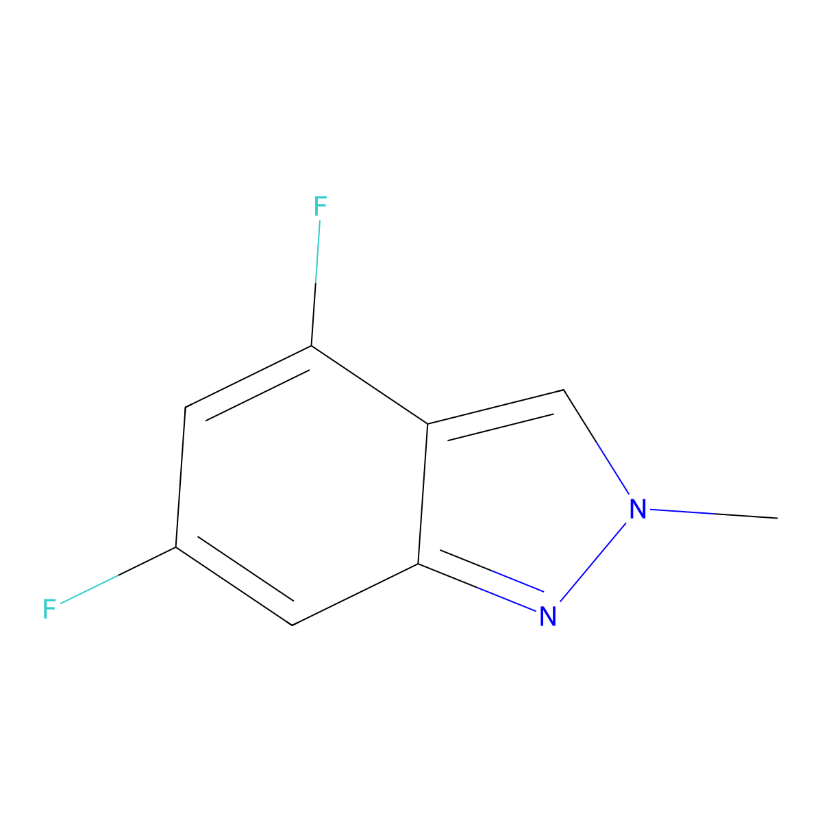 4,6-Difluoro-2-methyl-2H-indazole molecular structure, CAS 2750562-40-2
