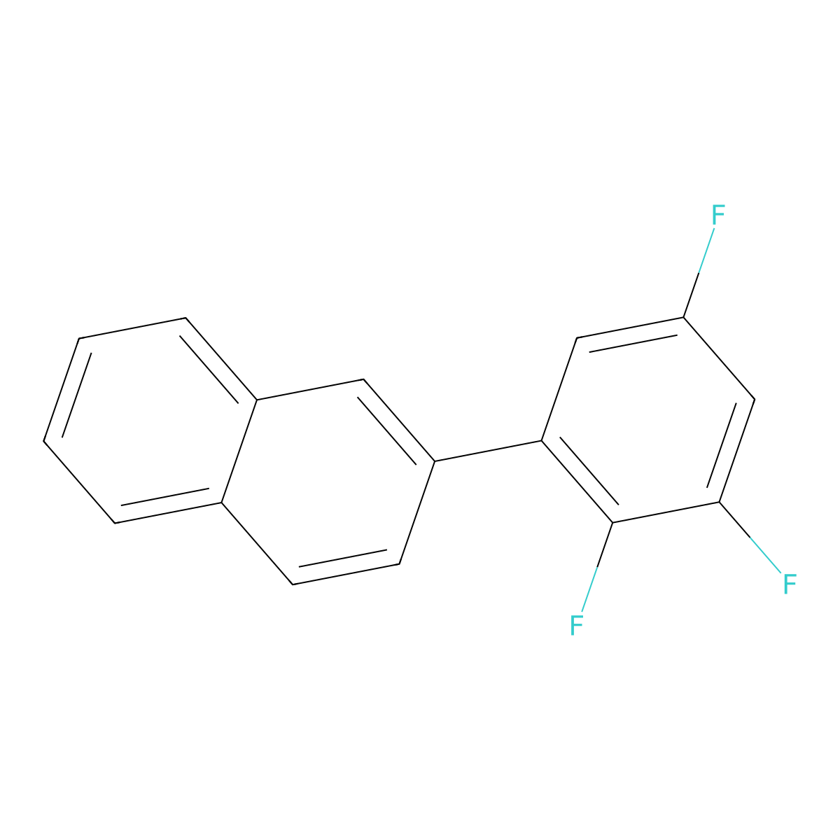2-(2,3,5-Trifluorophenyl)naphthalene molecular structure, CAS 2750593-46-3