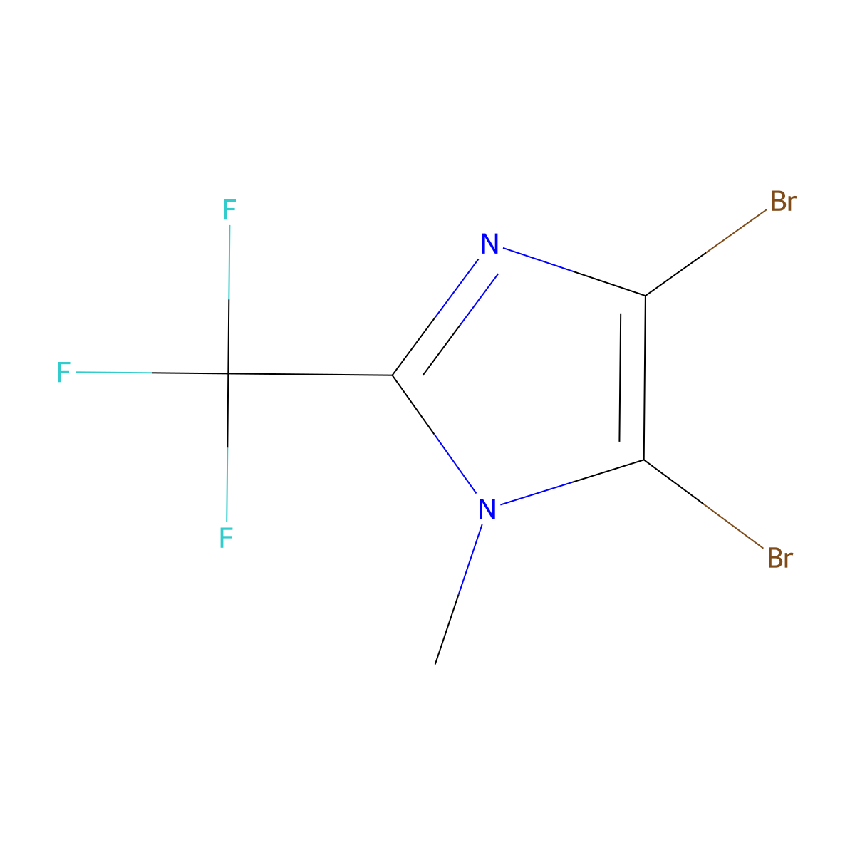 4,5-Dibromo-1-methyl-2-(trifluoromethyl)-1H-imidazole molecular structure, CAS 2750603-20-2