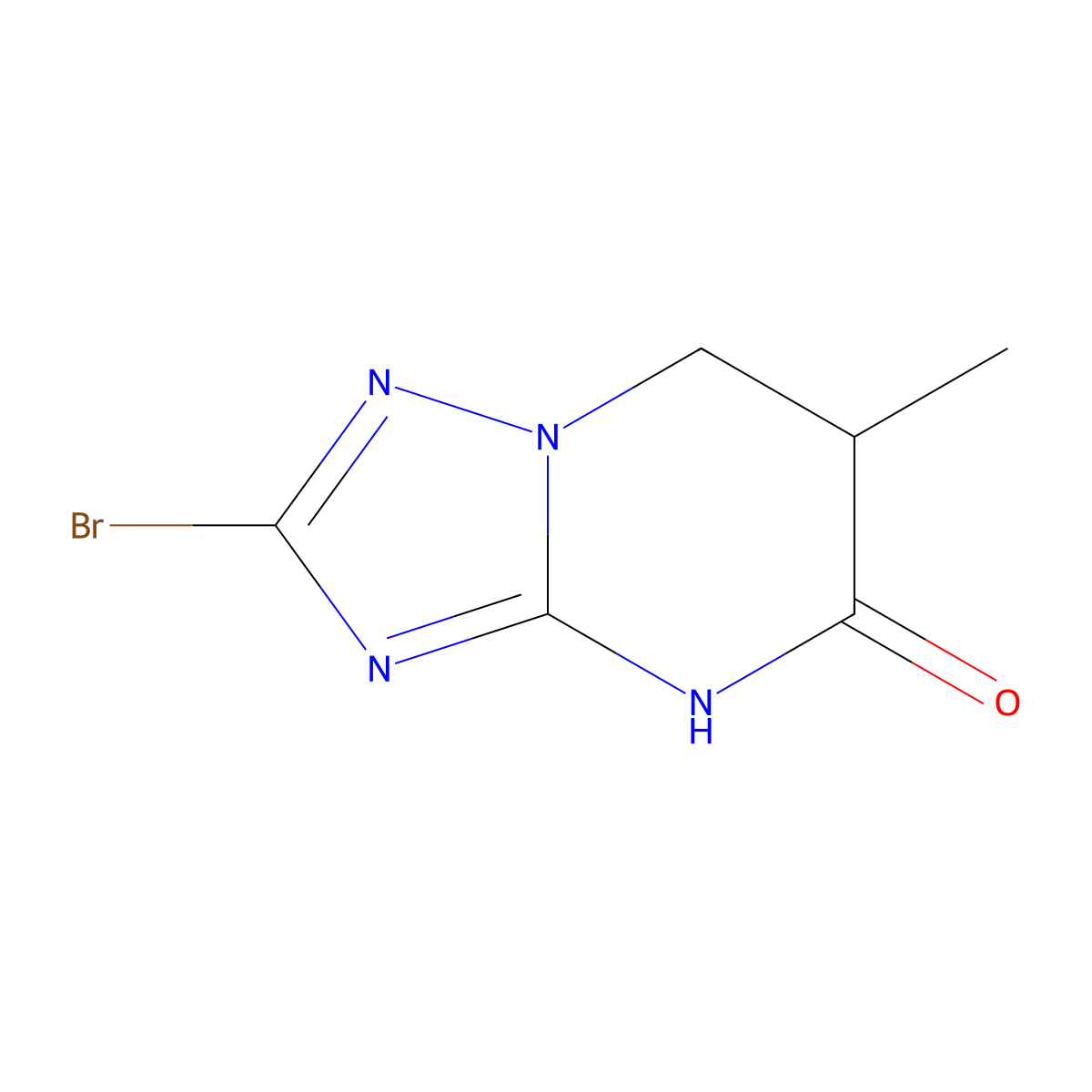 2-bromo-6-methyl-4H,5H,6H,7H-[1,2,4]triazolo[1,5-a]pyrimidin-5-one molecular structure, CAS 2750605-40-2
