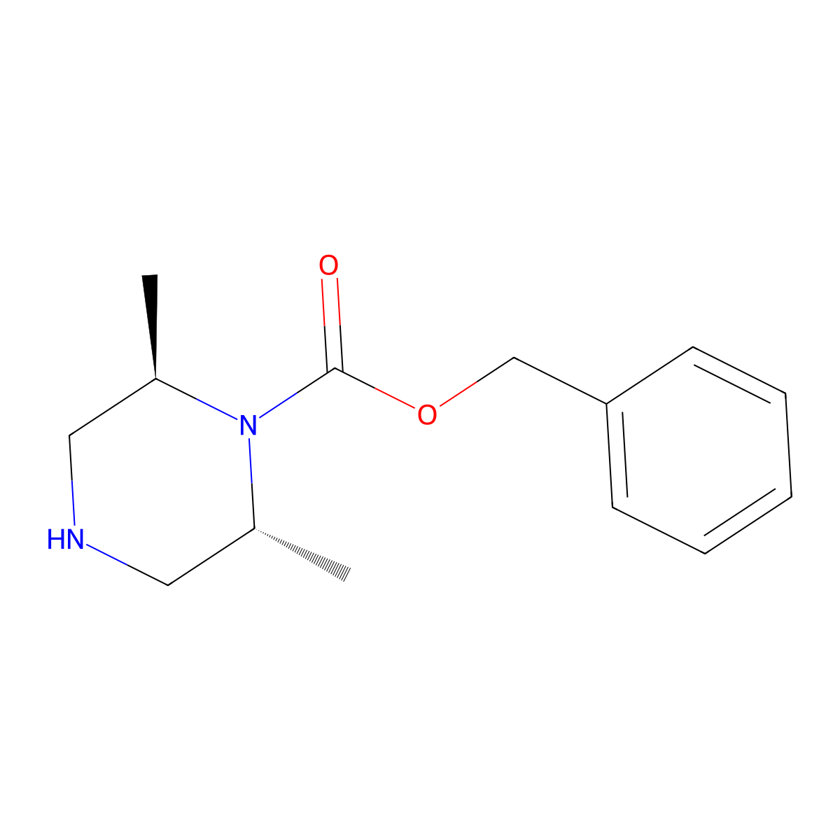 Benzyl (2R,6R)-2,6-dimethylpiperazine-1-carboxylate molecular structure, CAS 2750618-47-2