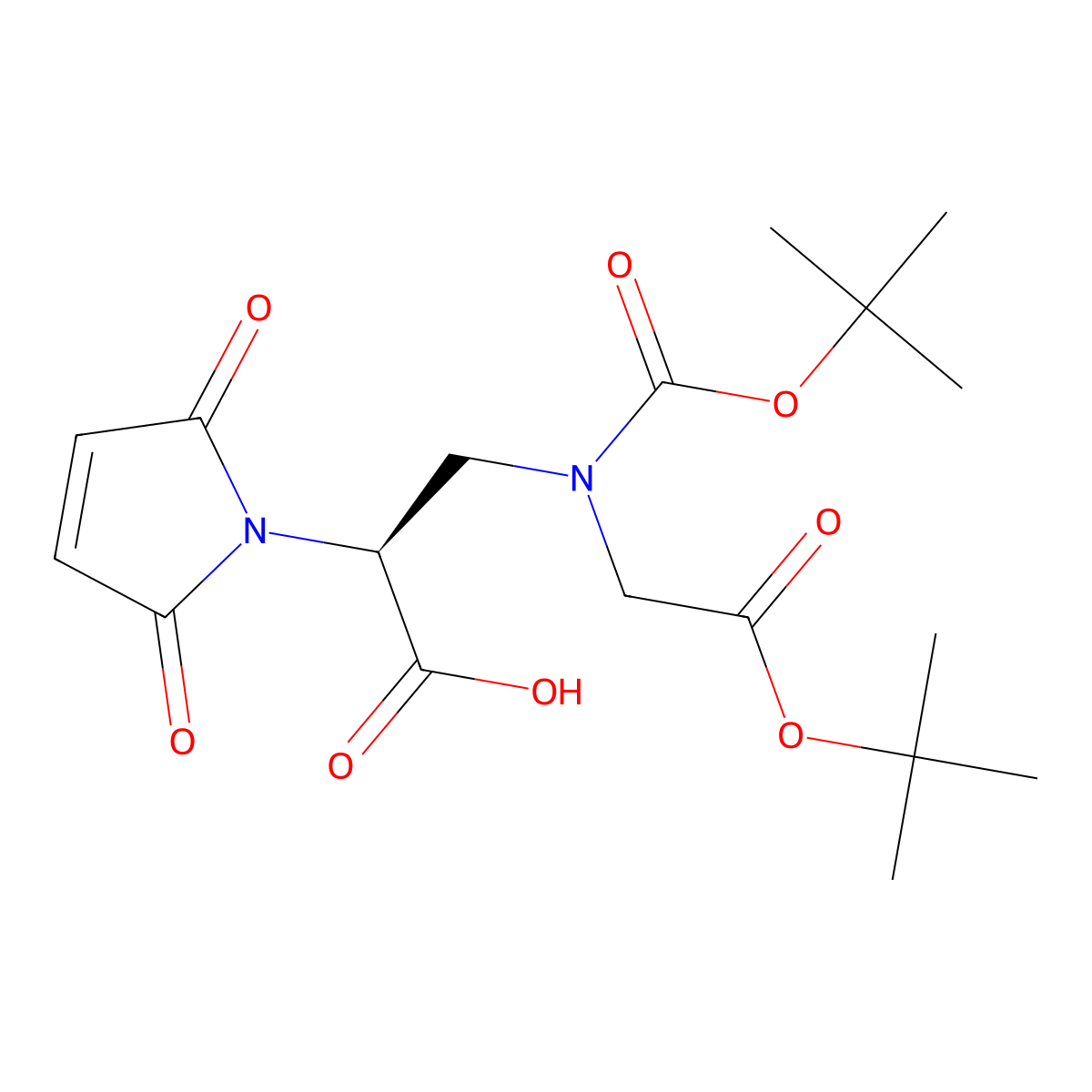Mal-L-Dap(Boc, t-BuOAc)-OH molecular structure, CAS 2750622-89-8