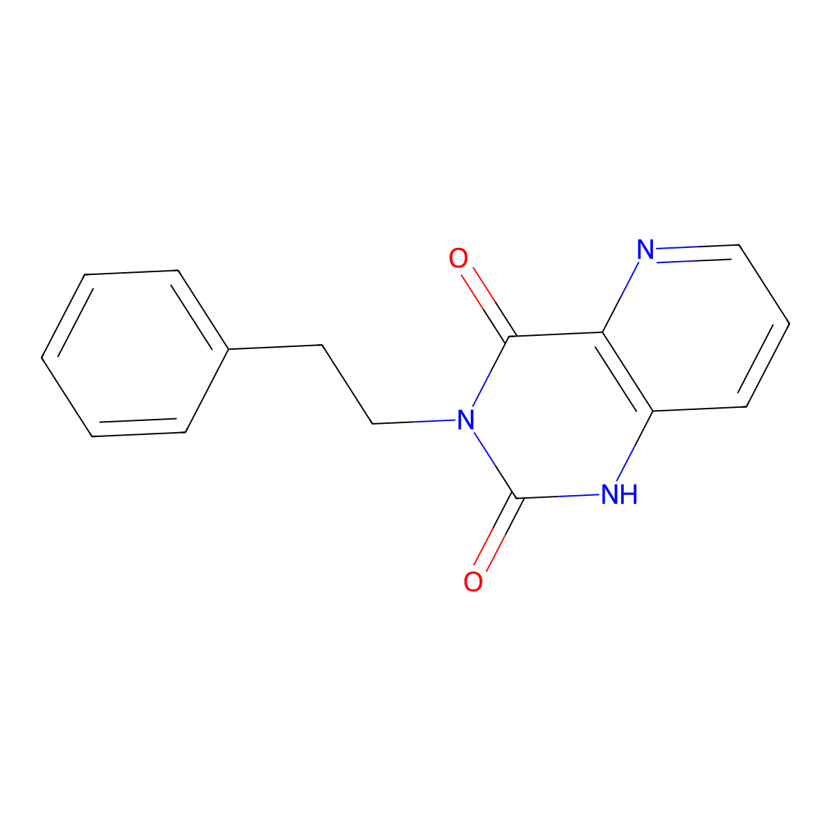 3-(2-phenylethyl)pyrido[3,2-d]pyrimidine-2,4(1H,3H)-dione molecular structure, CAS 27507-01-3