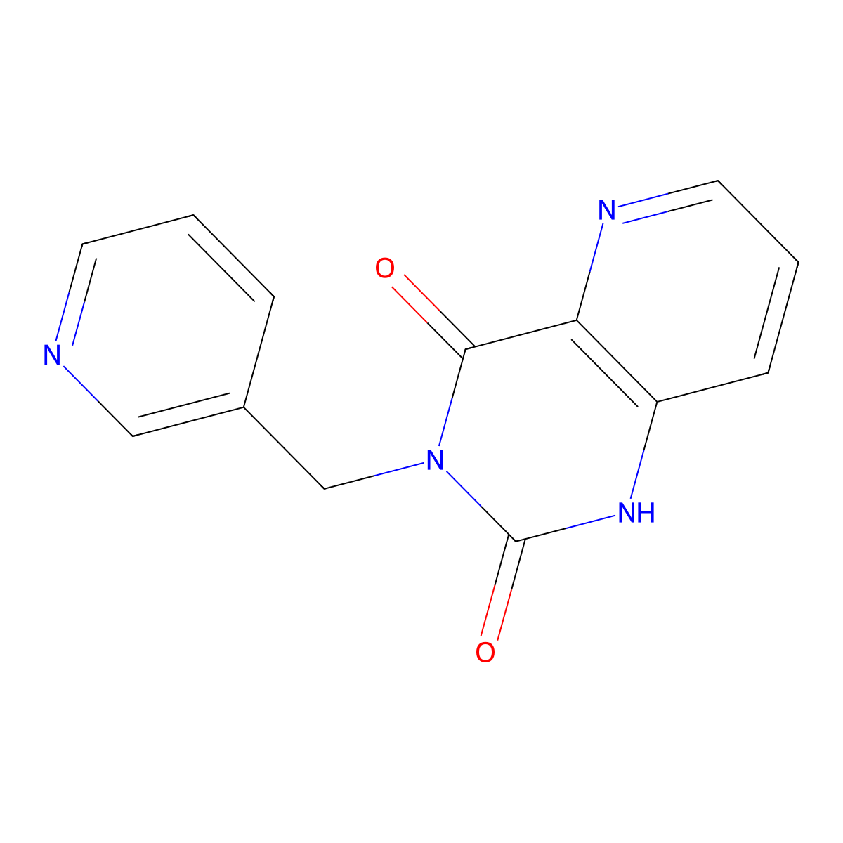 3-(pyridin-3-ylmethyl)pyrido[3,2-d]pyrimidine-2,4(1H,3H)-dione molecular structure, CAS 27507-10-4