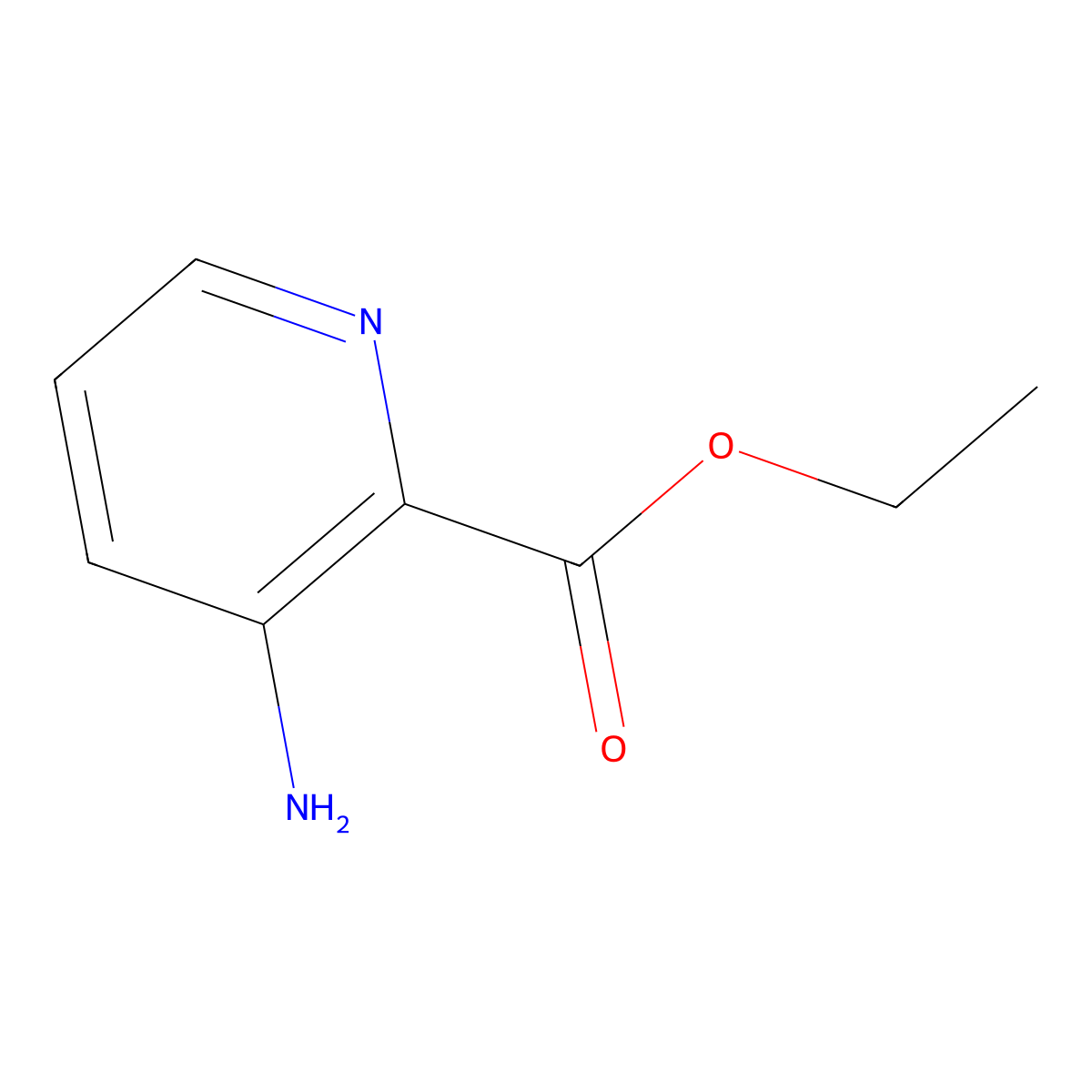 Ethyl 3-aminopyridine-2-carboxylate molecular structure, CAS 27507-15-9