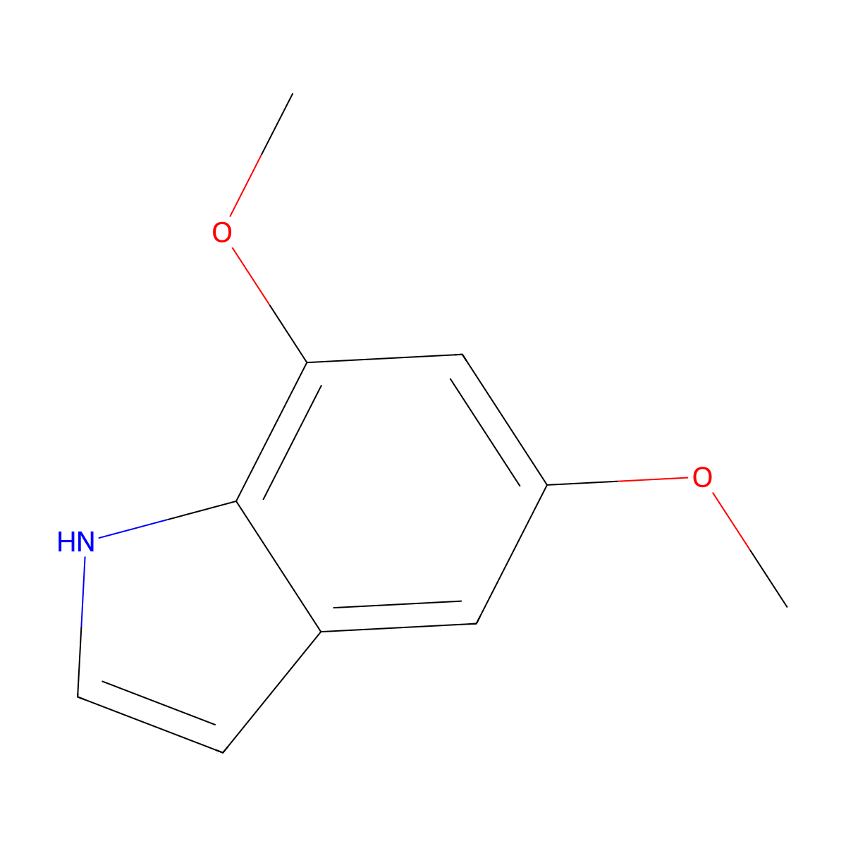 5,7-Dimethoxy-1H-indole molecular structure, CAS 27508-85-6