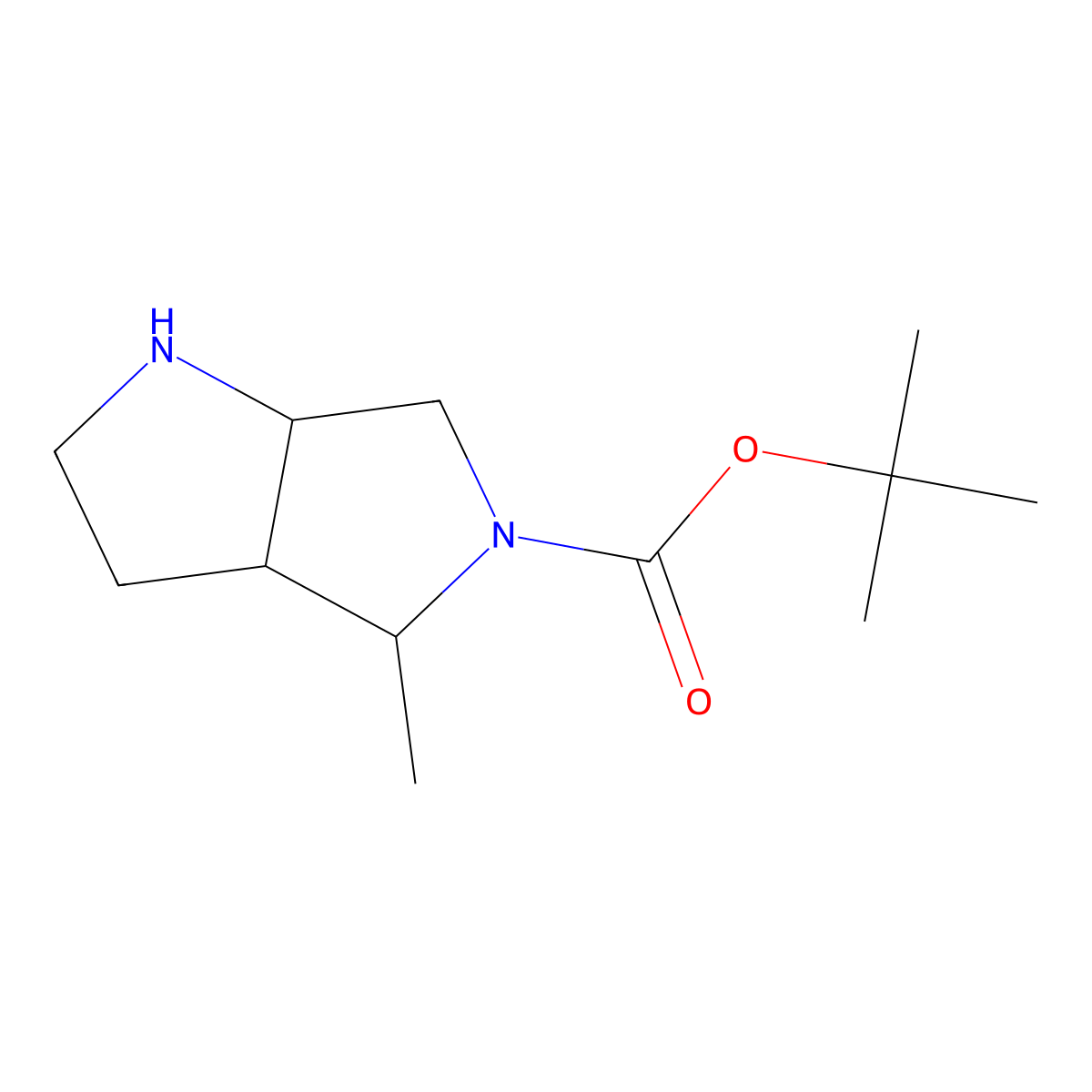 rac-tert-butyl (3aR,4S,6aS)-4-methyl-octahydropyrrolo[3,4-b]pyrrole-5-carboxylate molecular structure, CAS 2750896-08-1