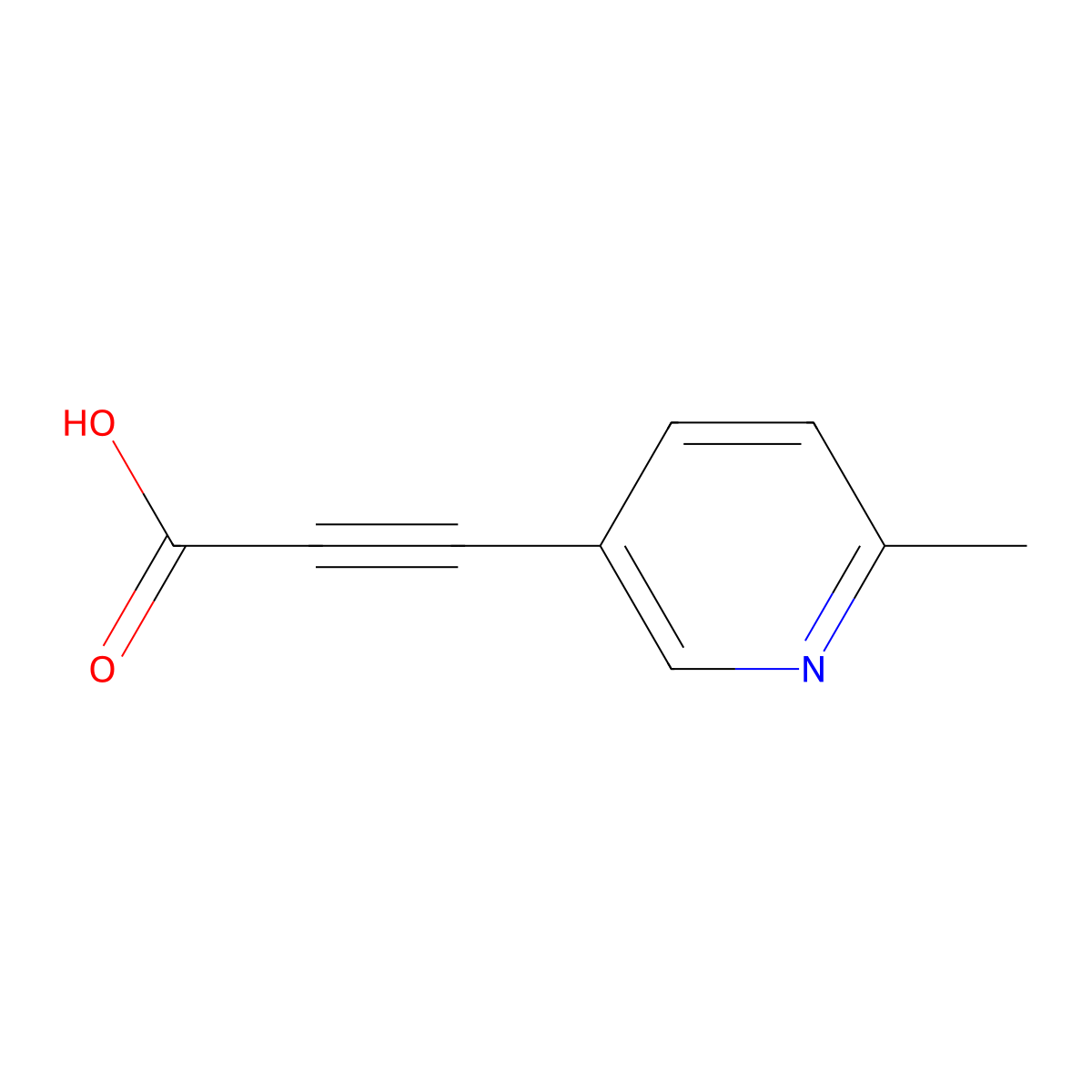 3-(6-methylpyridin-3-yl)prop-2-ynoic Acid molecular structure, CAS 27509-26-8
