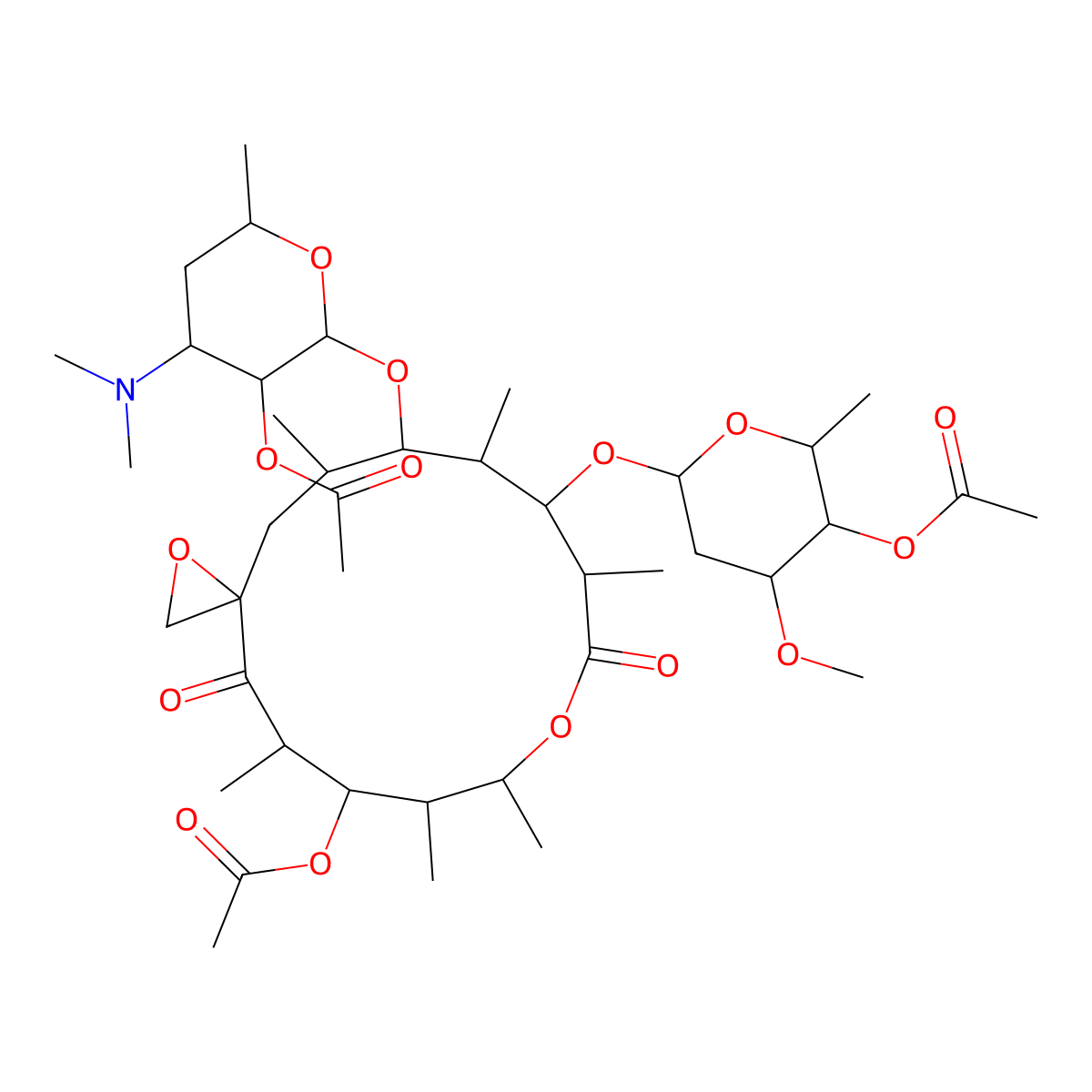 Troleandomycin molecular structure, CAS 2751-09-9
