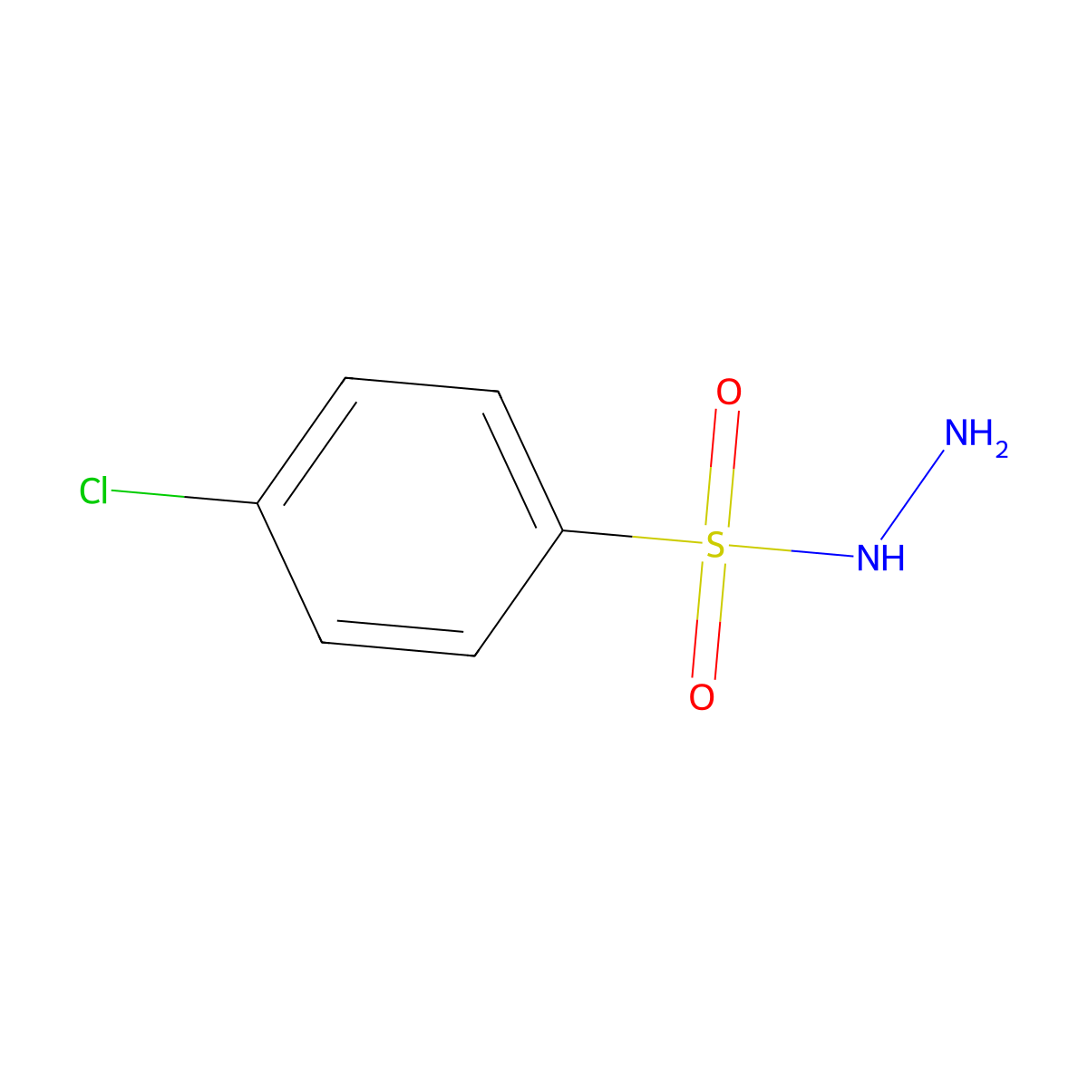 4-Chlorobenzenesulfonic hydrazide molecular structure, CAS 2751-25-9