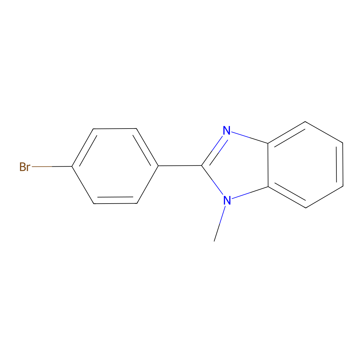 2-(4-Bromophenyl)-1-methyl-1H-benzimidazole molecular structure, CAS 2751-84-0