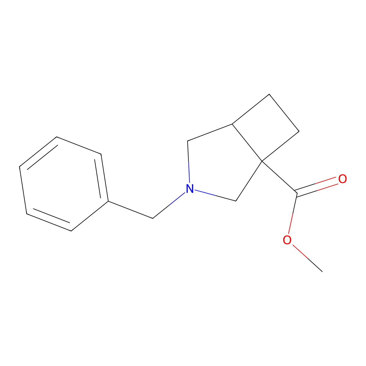 rel-Methyl (1R,5R)-3-benzyl-3-azabicyclo[3.2.0]heptane-1-carboxylate molecular structure, CAS 2751265-32-2