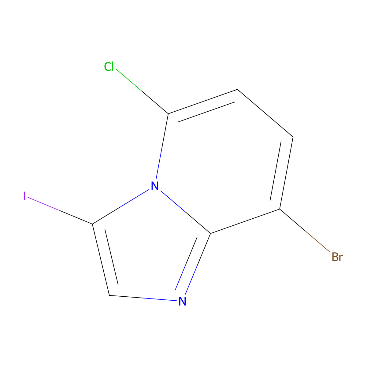 8-Bromo-5-chloro-3-iodoimidazo[1,2-a]pyridine molecular structure, CAS 2751293-20-4