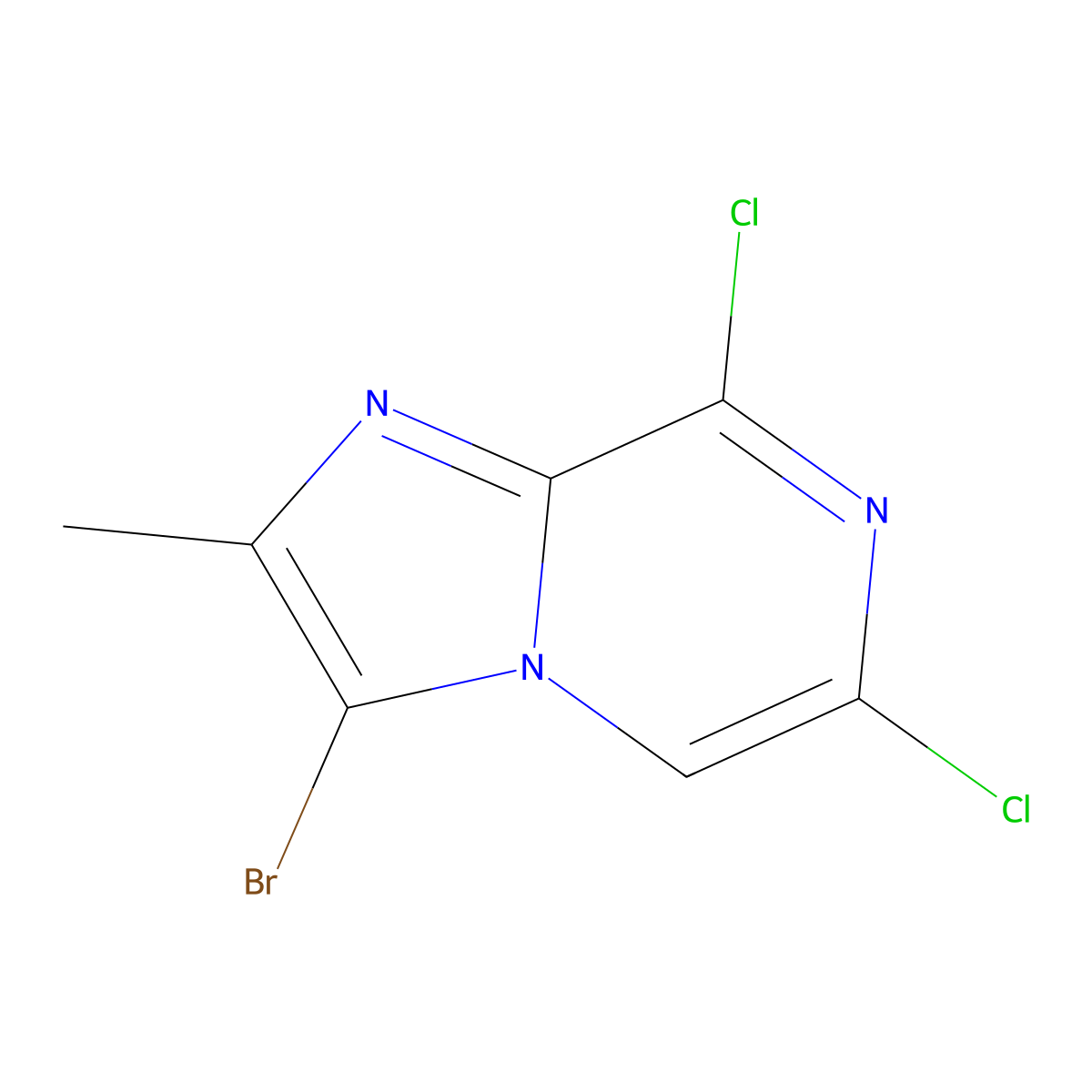3-Bromo-6,8-dichloro-2-methylimidazo[1,2-a]pyrazine molecular structure, CAS 2751293-25-9