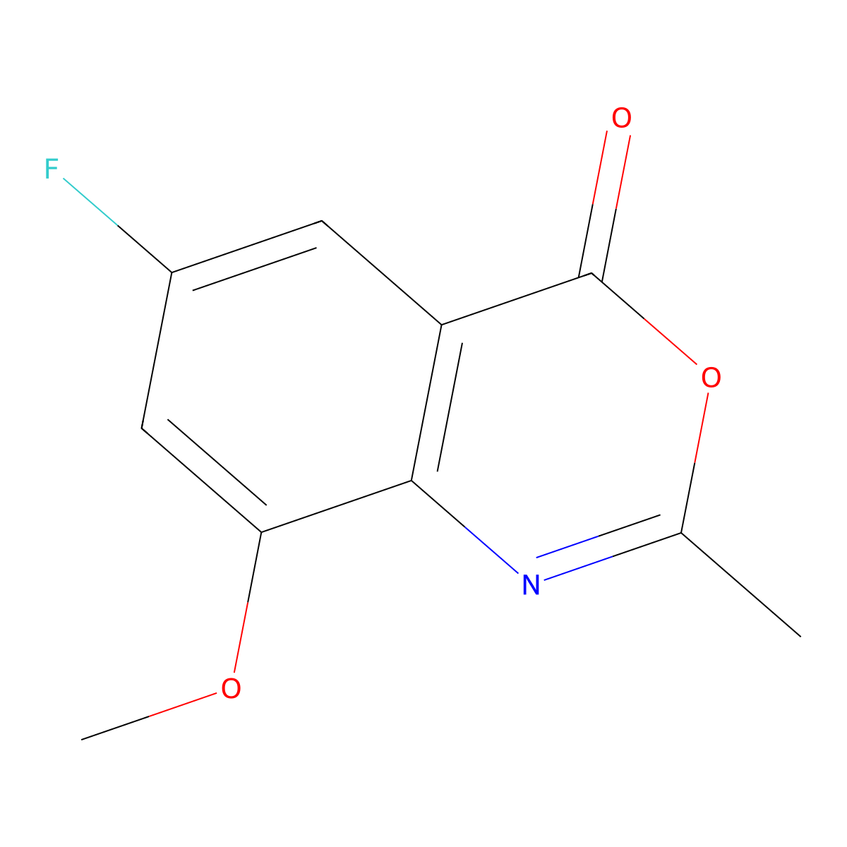 6-Fluoro-8-methoxy-2-methyl-4H-benzo[d][1,3]oxazin-4-one molecular structure, CAS 2751311-13-2