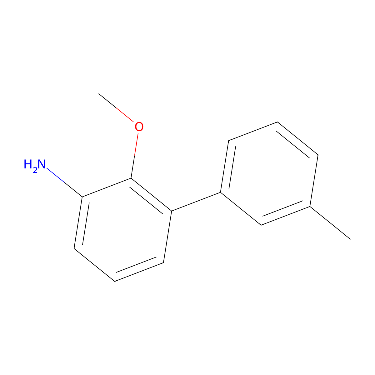 2-Methoxy-3'-methyl-biphenyl-3-ylamine molecular structure, CAS 2751318-23-5