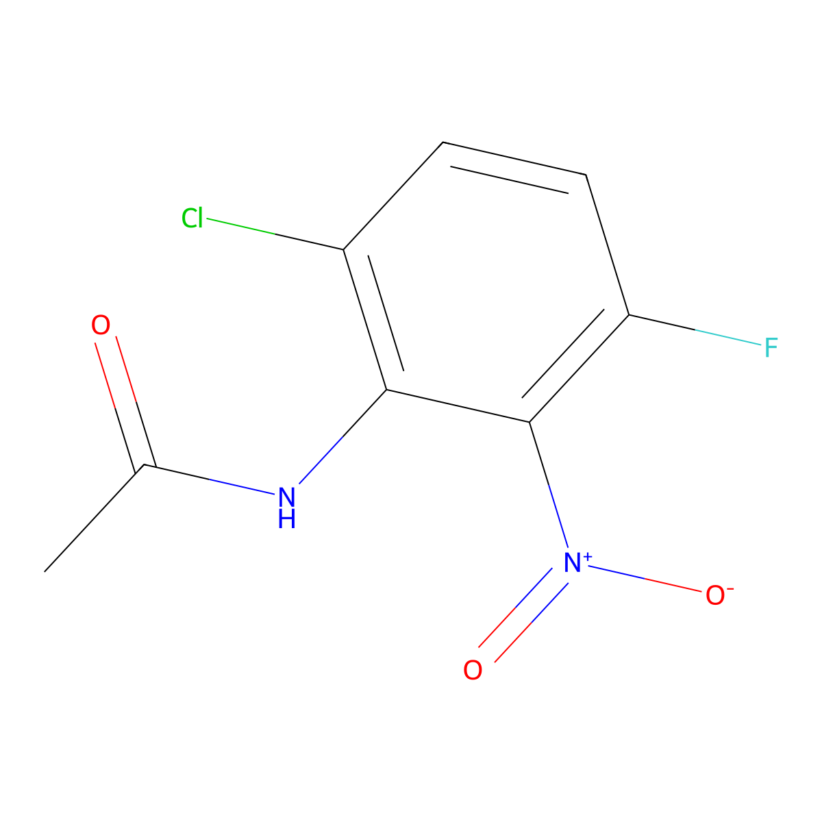 N-(6-Chloro-3-fluoro-2-nitro-phenyl)acetamide molecular structure, CAS 2751490-83-0