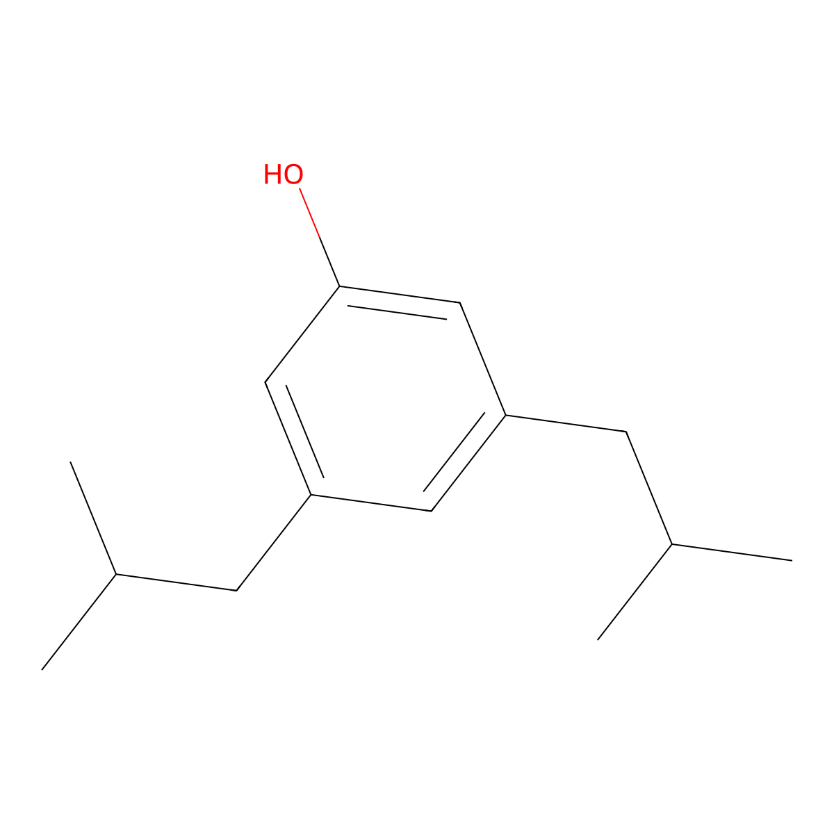 Diisobutylphenol molecular structure, CAS 27515-66-8
