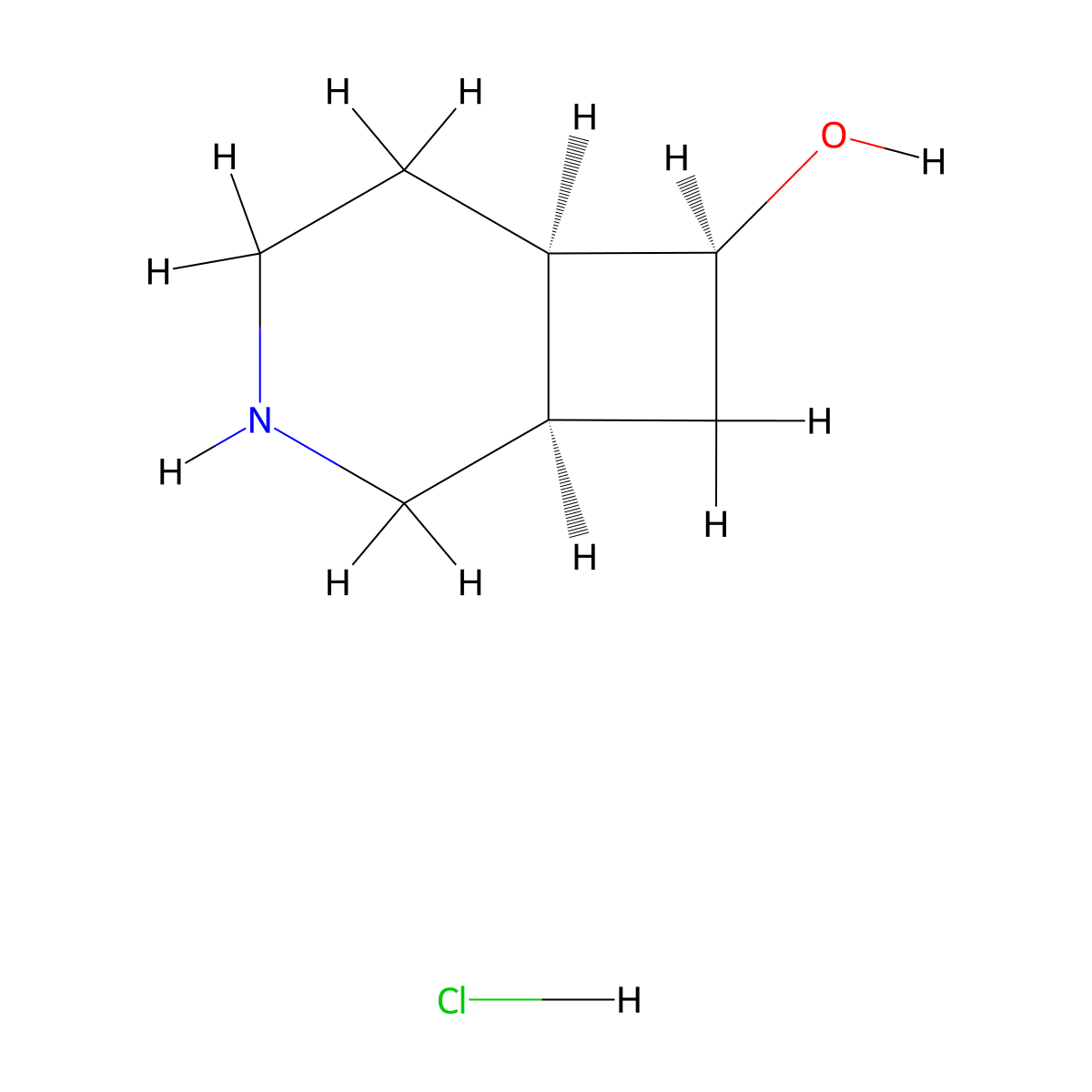 (1R,6R,7S)-3-azabicyclo[4.2.0]octan-7-ol;hydrochloride molecular structure, CAS 2751556-36-0