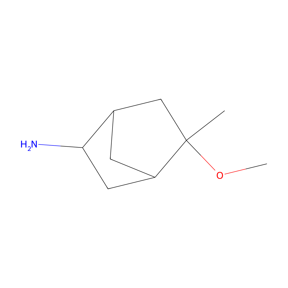 rac-(1R,2R,4R,5S)-5-methoxy-5-methylbicyclo[2.2.1]heptan-2-amine molecular structure, CAS 2751574-52-2