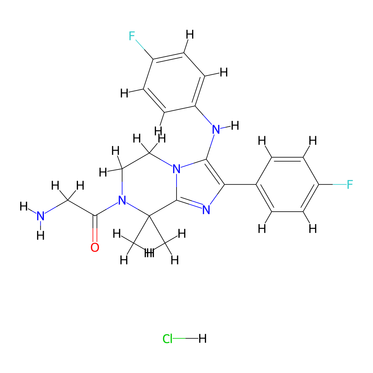 Ganaplacide hydrochloride molecular structure, CAS 2751586-94-2