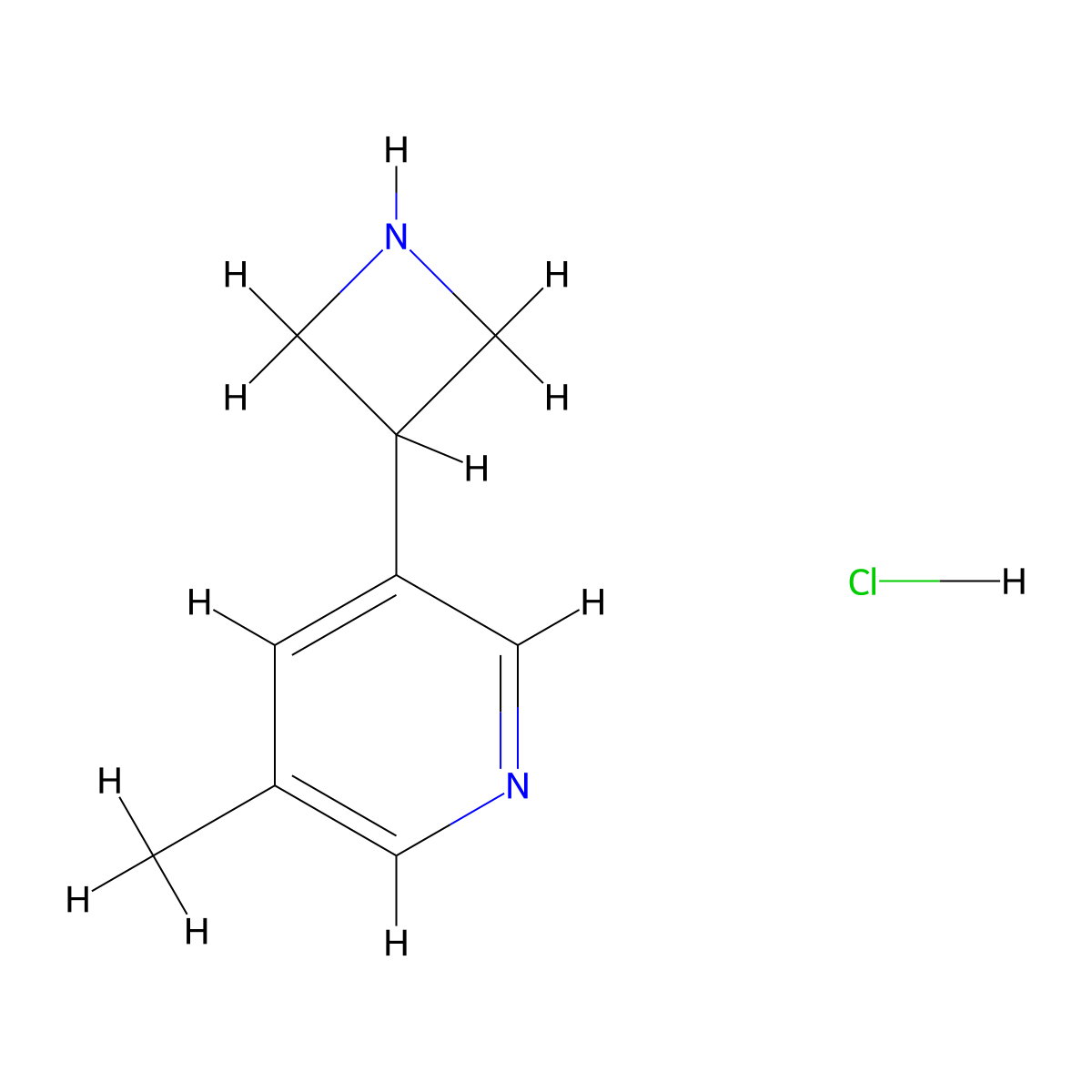 3-(3-Azetidinyl)-5-methylpyridine Hydrochloride molecular structure, CAS 2751590-83-5