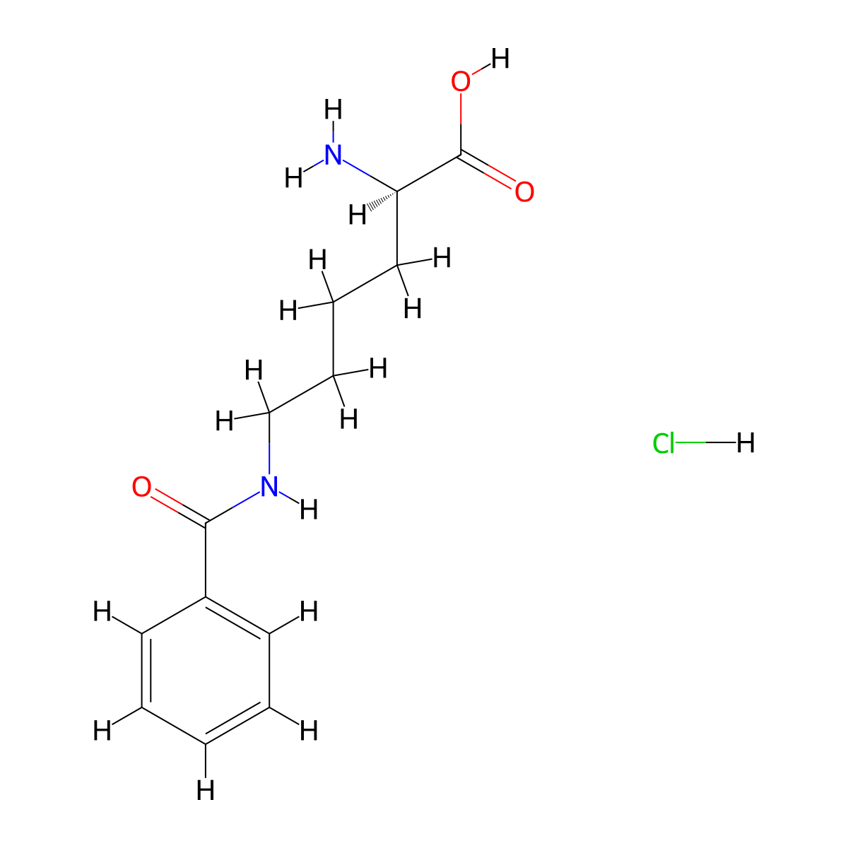 (2R)-2-amino-6-(phenylformamido)hexanoic acid hydrochloride molecular structure, CAS 2751602-86-3