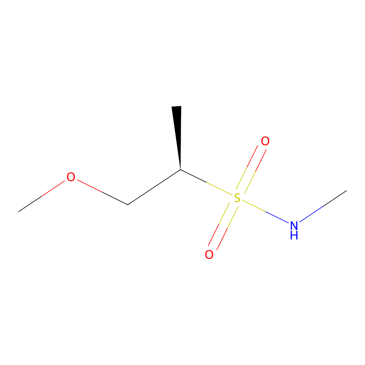 (2R)-1-methoxy-N-methylpropane-2-sulfonamide molecular structure, CAS 2751603-06-0