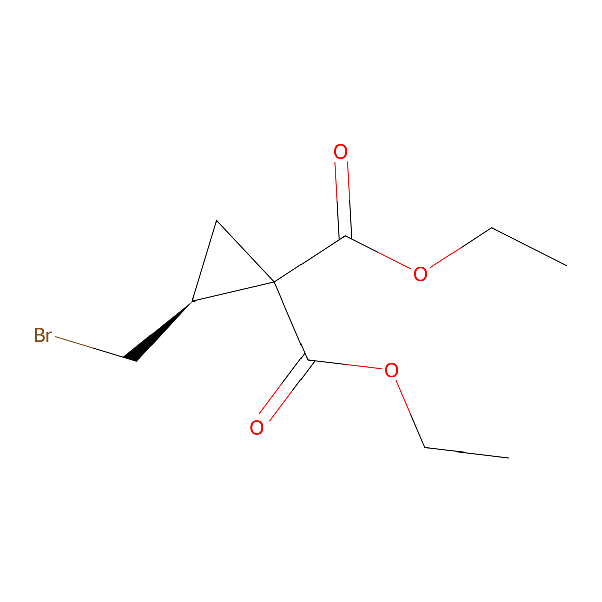 1,1-diethyl(2S)-2-(bromomethyl)cyclopropane-1,1-dicarboxylate molecular structure, CAS 2751603-16-2
