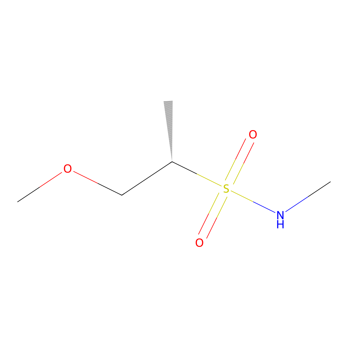 (2S)-1-methoxy-N-methylpropane-2-sulfonamide molecular structure, CAS 2751603-19-5
