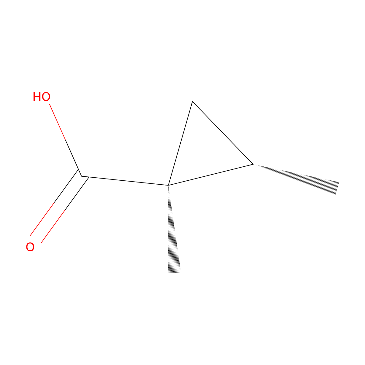 (1S,2S)-1,2-dimethylcyclopropane-1-carboxylic acid molecular structure, CAS 2751603-29-7