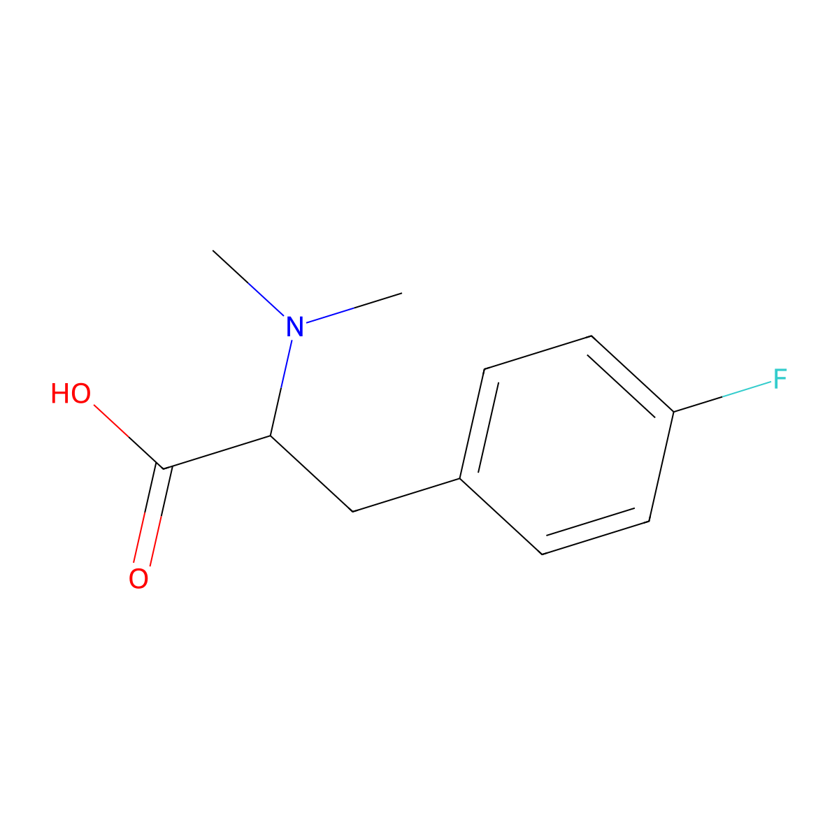 (2R)-2-(dimethylamino)-3-(4-fluorophenyl)propanoicacid molecular structure, CAS 2751603-30-0