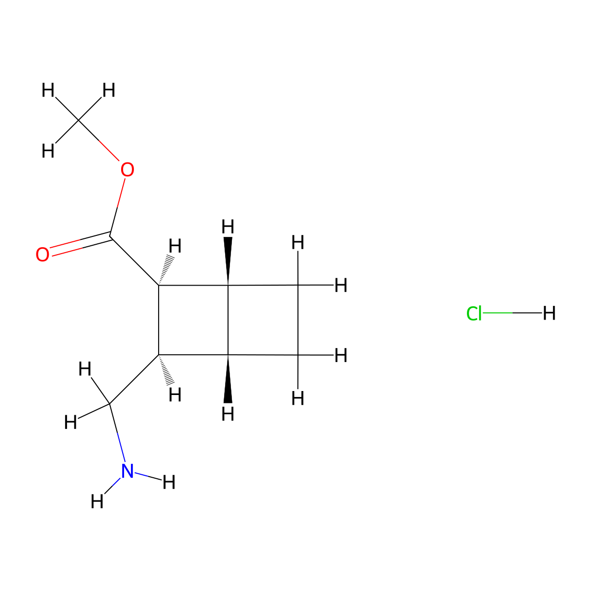 rac-methyl(1R,2S,3R,4S)-3-(aminomethyl)bicyclo[2.2.0]hexane-2-carboxylatehydrochloride molecular structure, CAS 2751603-37-7