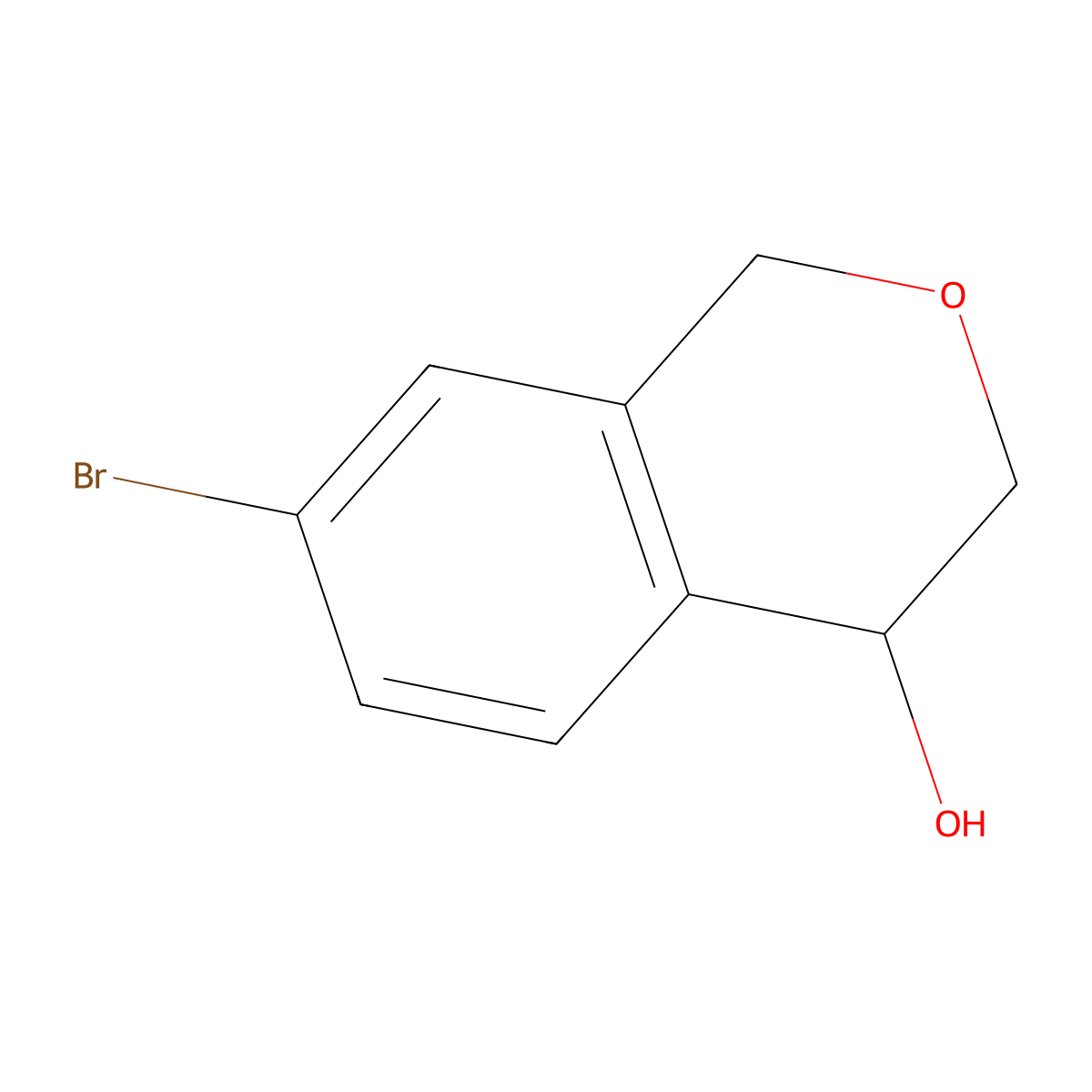 (4S)-7-bromo-3,4-dihydro-1H-2-benzopyran-4-ol molecular structure, CAS 2751603-53-7