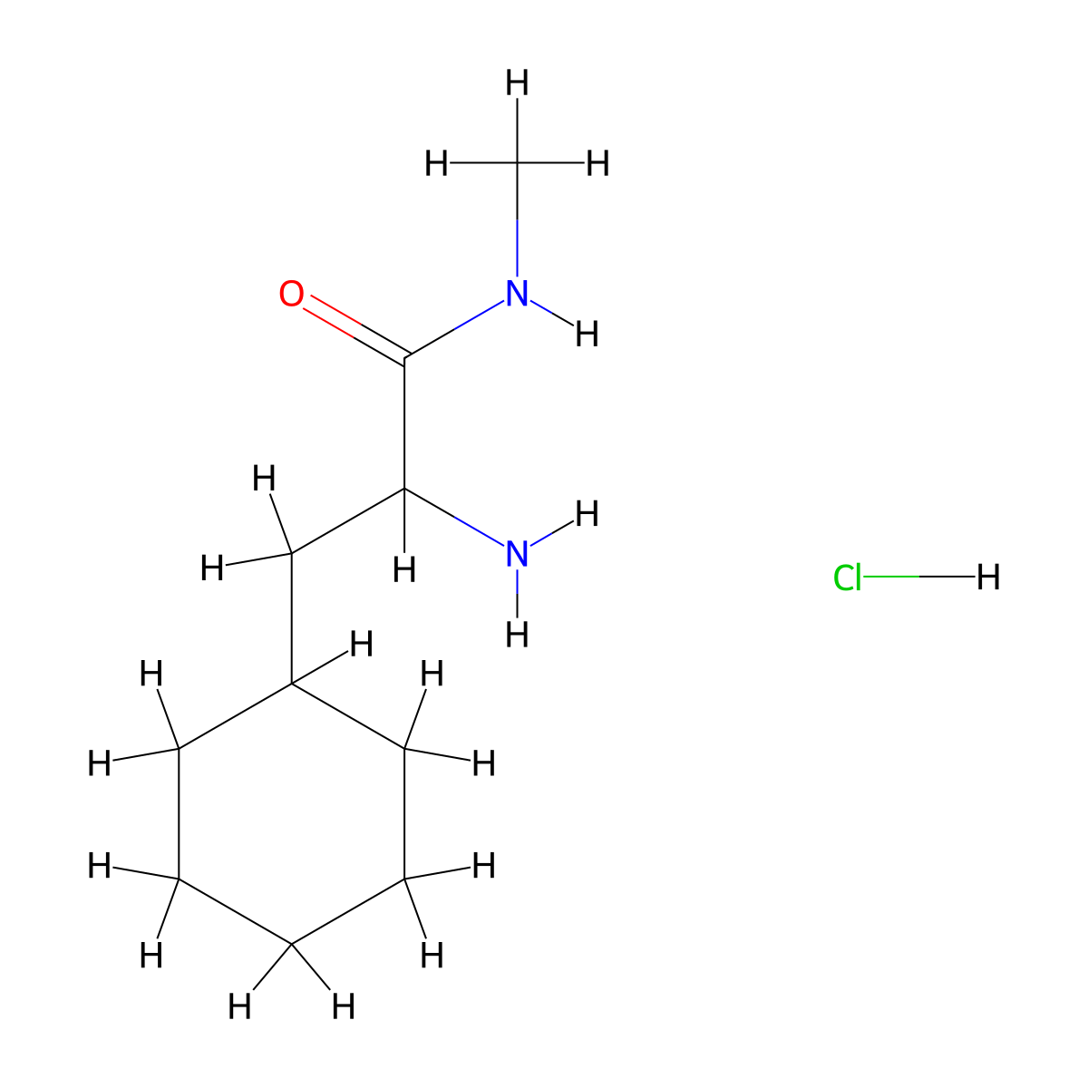 2-amino-3-cyclohexyl-N-methylpropanamidehydrochloride molecular structure, CAS 2751610-08-7