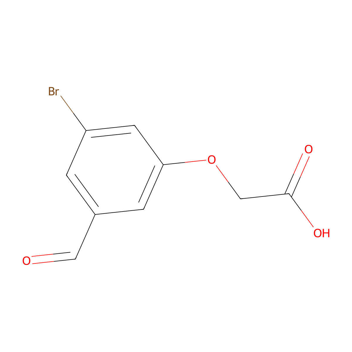 2-(3-Bromo-5-formylphenoxy)aceticacid molecular structure, CAS 2751610-13-4