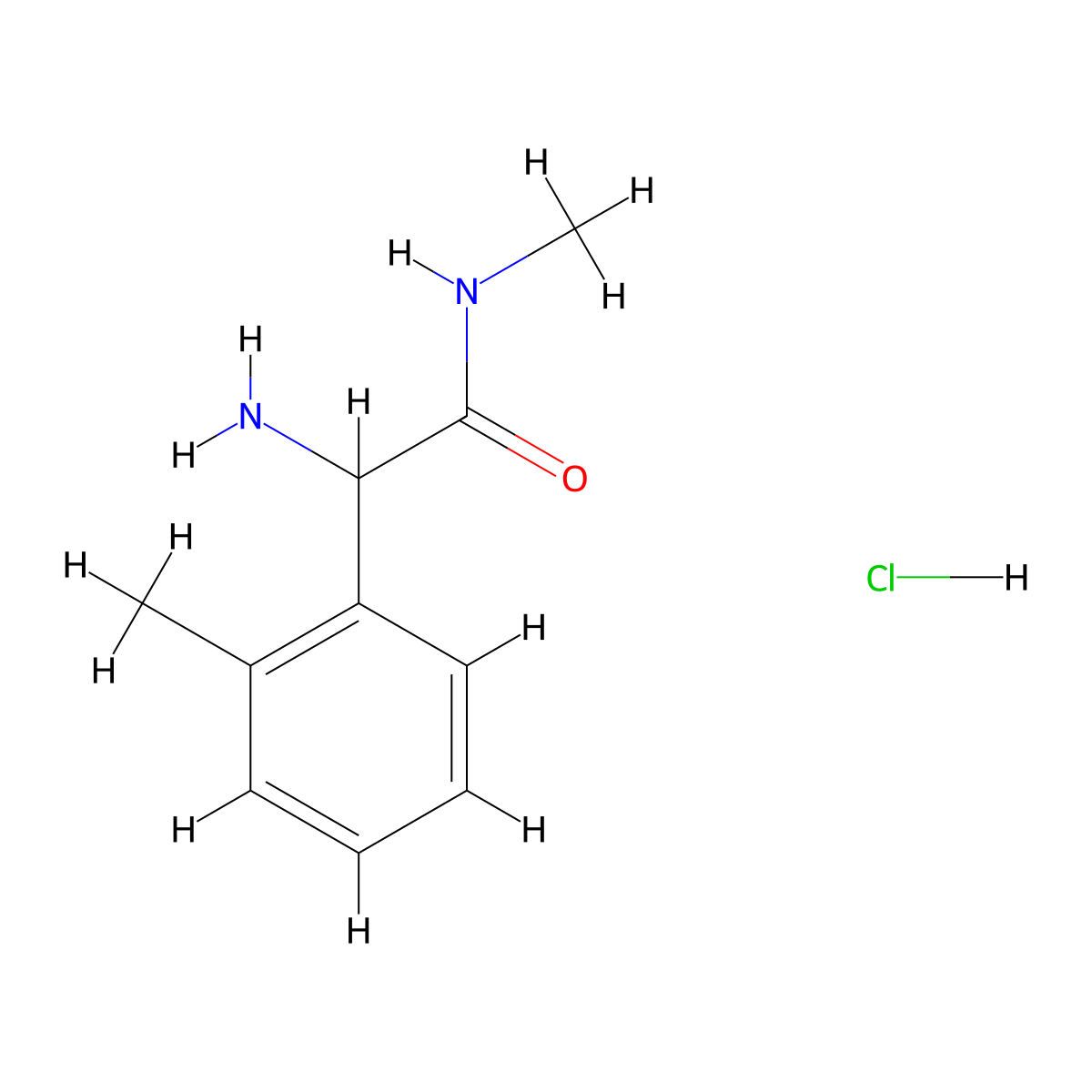 2-amino-N-methyl-2-(2-methylphenyl)acetamidehydrochloride molecular structure, CAS 2751610-14-5