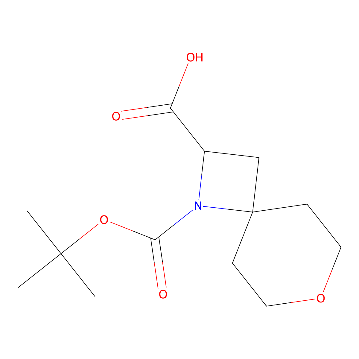 1-[(Tert-butoxy)carbonyl]-7-oxa-1-azaspiro[3.5]nonane-2-carboxylic acid molecular structure, CAS 2751610-16-7