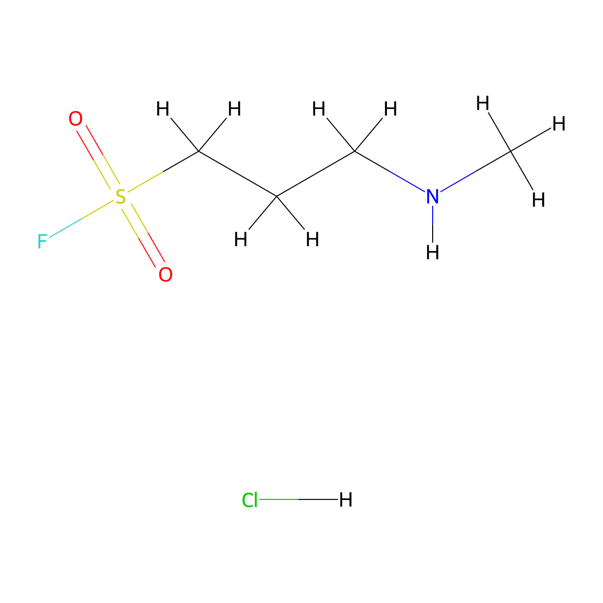3-(Methylamino)propane-1-sulfonyl fluoride hydrochloride molecular structure, CAS 2751610-17-8