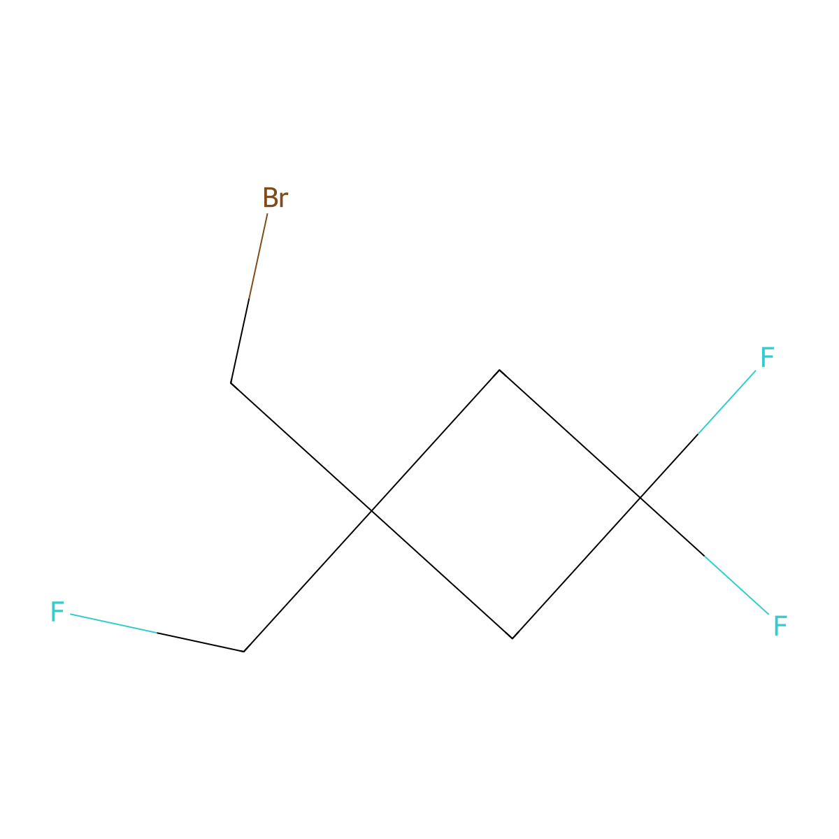 1-(Bromomethyl)-3,3-difluoro-1-(fluoromethyl)cyclobutane molecular structure, CAS 2751610-25-8