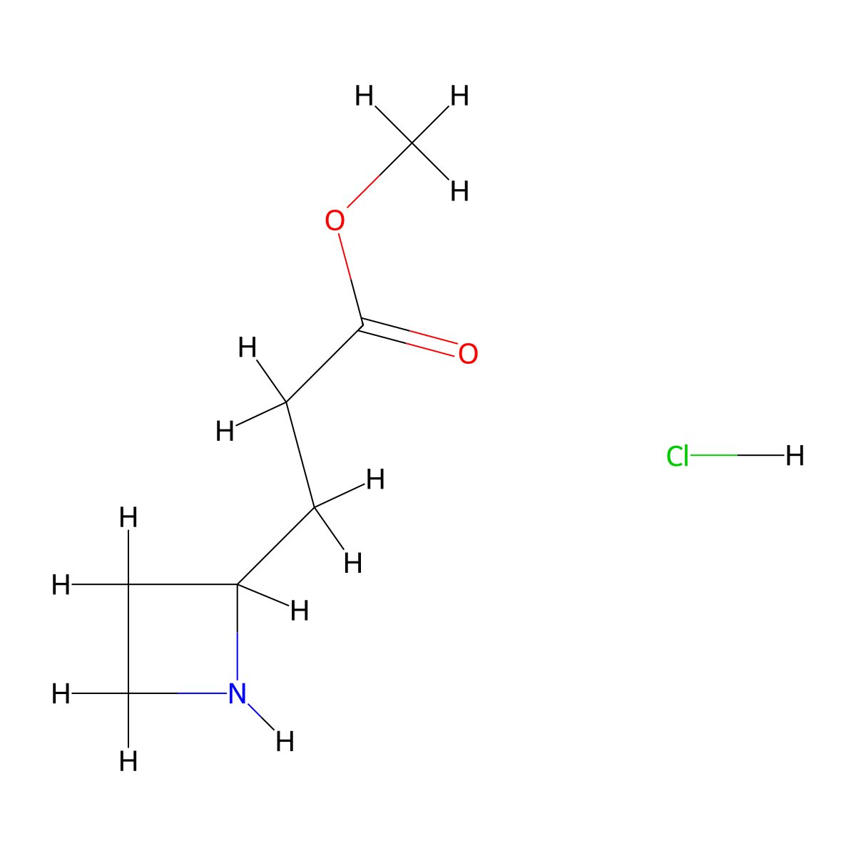 Methyl 3-(azetidin-2-yl)propanoate hydrochloride molecular structure, CAS 2751610-26-9
