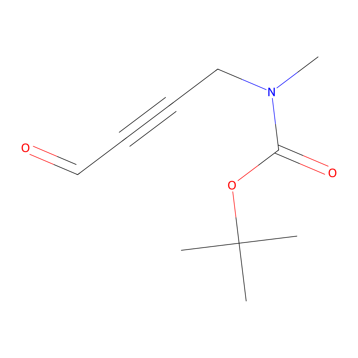 tert-butyl N-methyl-N-(4-oxobut-2-yn-1-yl)carbamate molecular structure, CAS 2751610-42-9