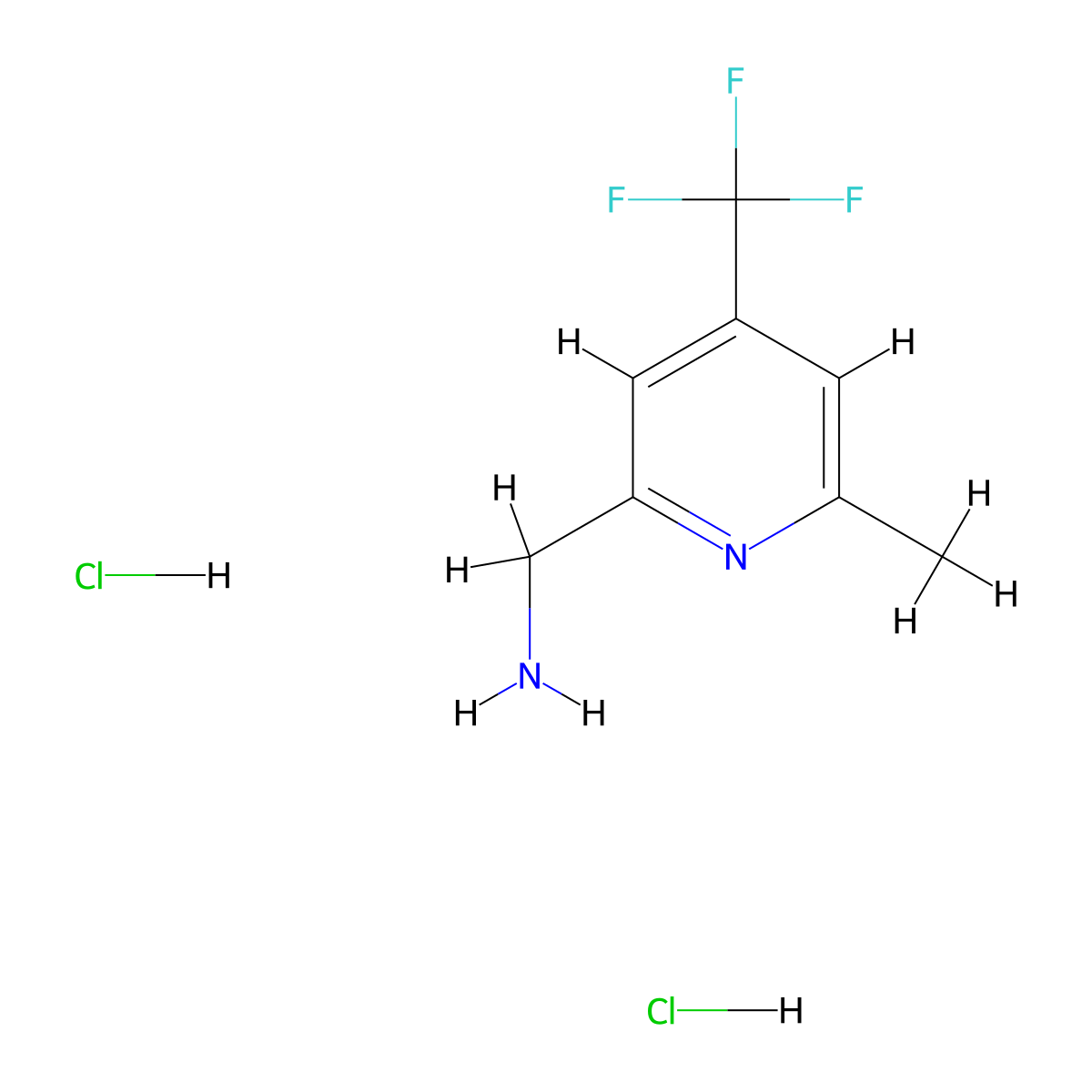 1-[6-Methyl-4-(trifluoromethyl)pyridin-2-yl]methanamine dihydrochloride molecular structure, CAS 2751610-54-3