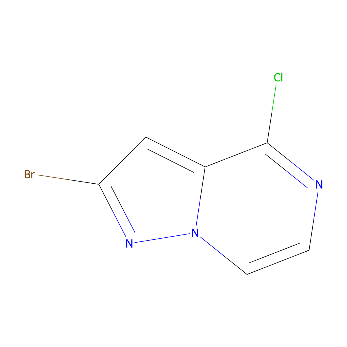 2-Bromo-4-chloropyrazolo(1,5-a)pyrazine molecular structure, CAS 2751610-55-4