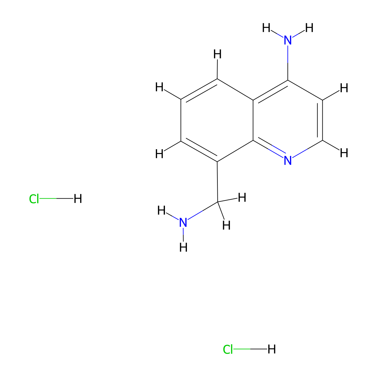 8-(Aminomethyl)quinolin-4-amine dihydrochloride molecular structure, CAS 2751610-68-9