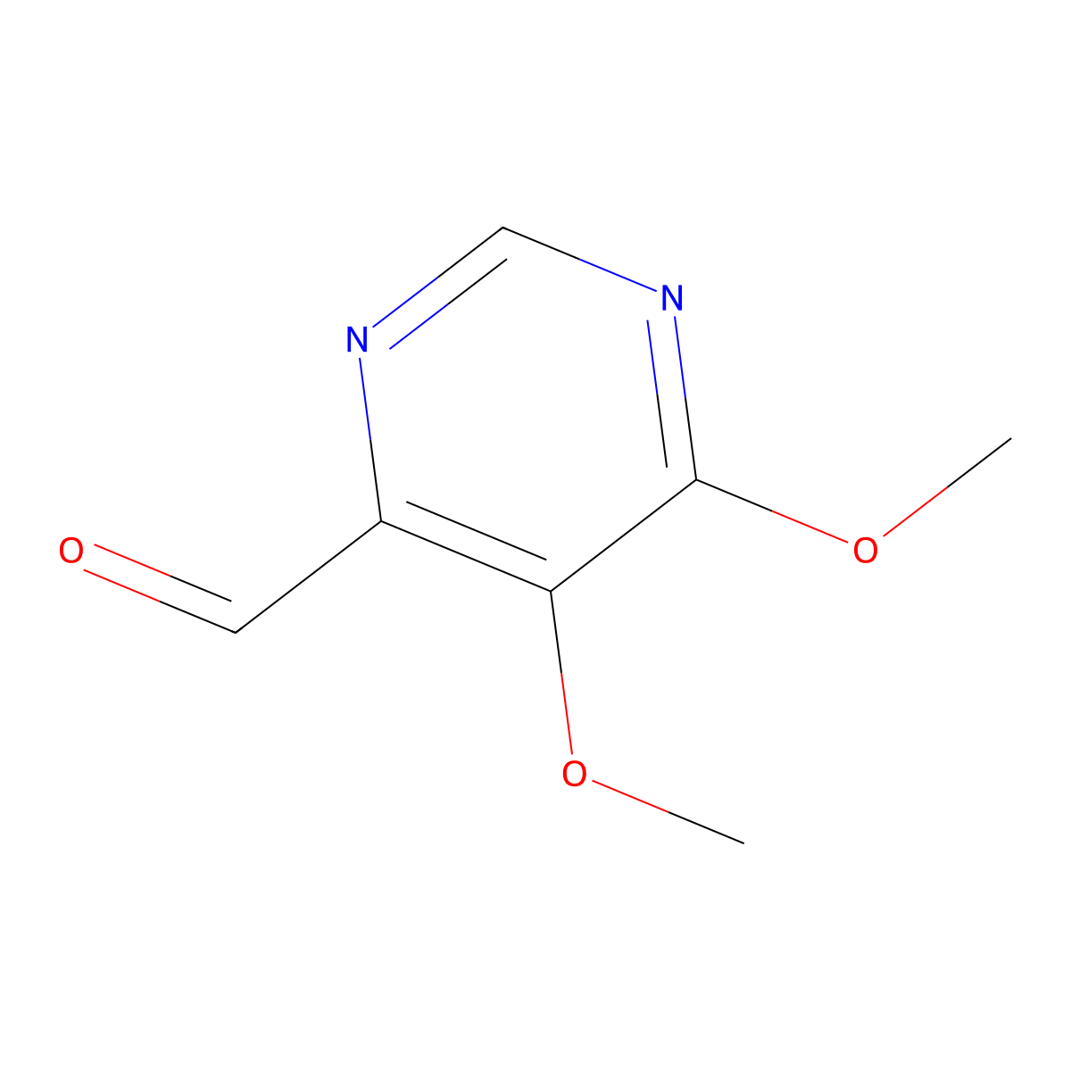 5,6-Dimethoxypyrimidine-4-carbaldehyde molecular structure, CAS 2751610-73-6
