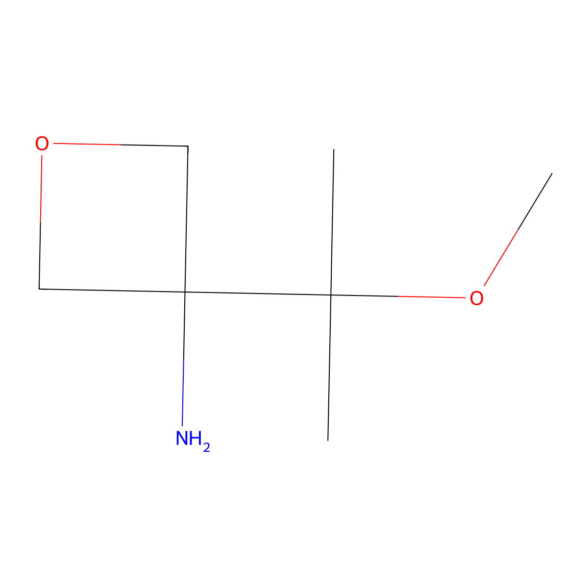 3-(2-Methoxypropan-2-yl)oxetan-3-amine molecular structure, CAS 2751610-74-7