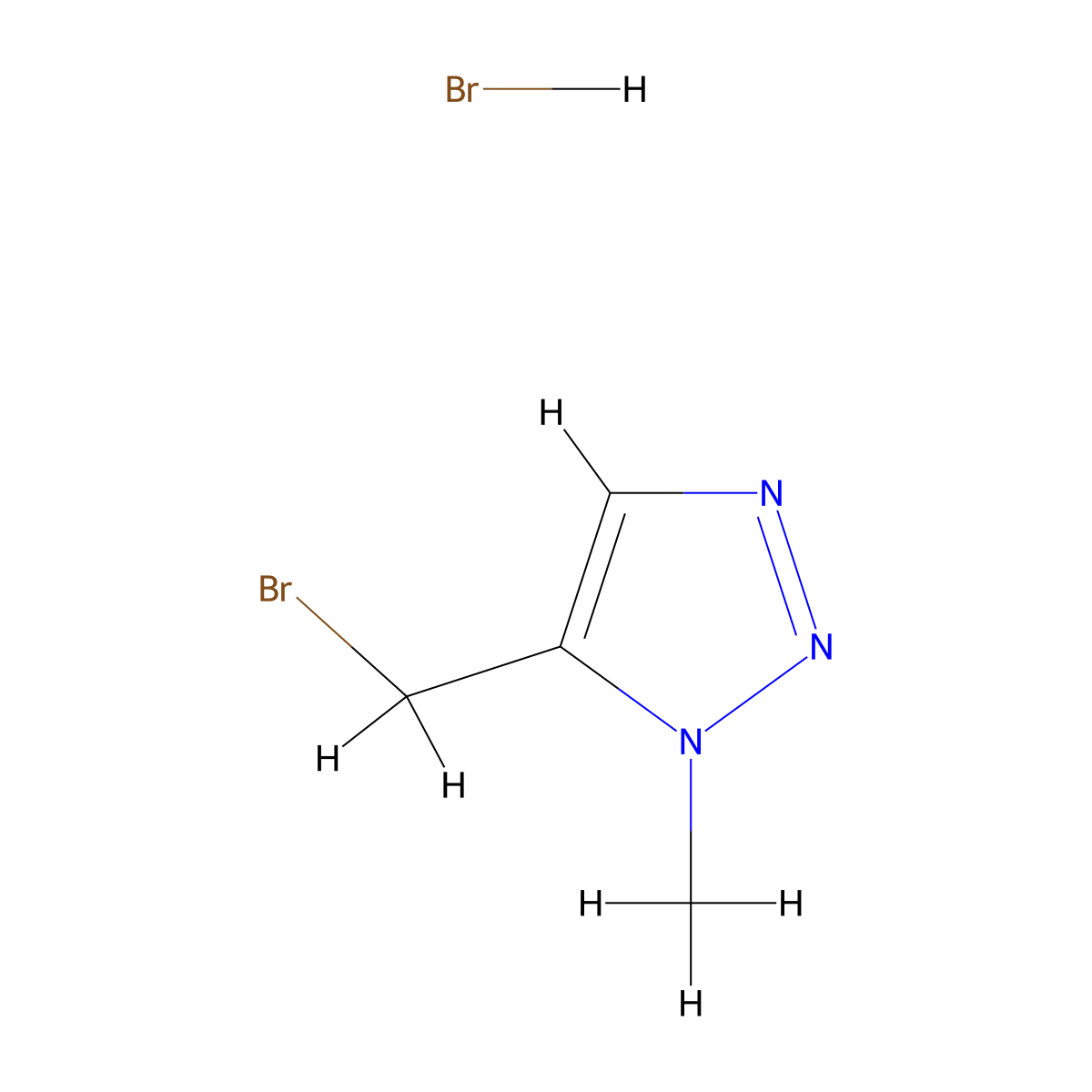 5-(bromomethyl)-1-methyl-1H-1,2,3-triazole hydrobromide molecular structure, CAS 2751610-76-9