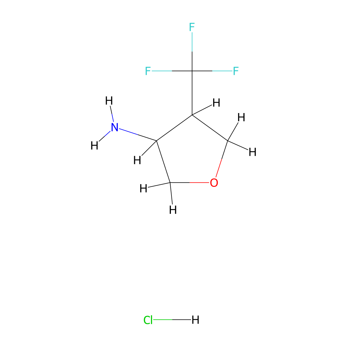 4-(Trifluoromethyl)oxolan-3-amine hydrochloride molecular structure, CAS 2751610-83-8
