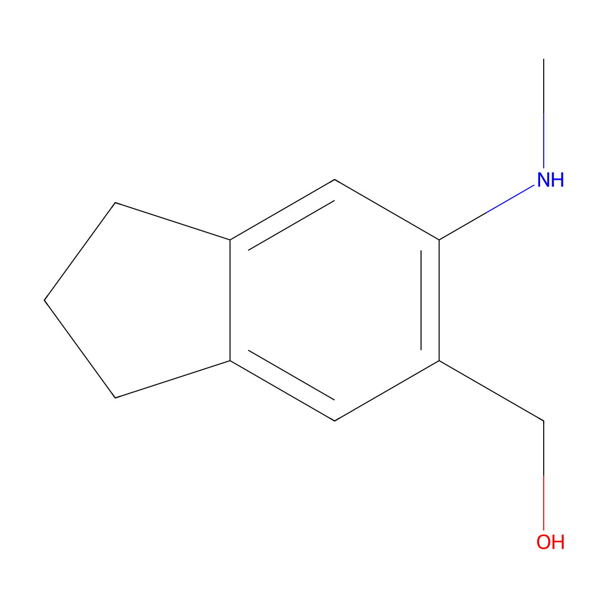 [6-(methylamino)-2,3-dihydro-1H-inden-5-yl]methanol molecular structure, CAS 2751610-88-3